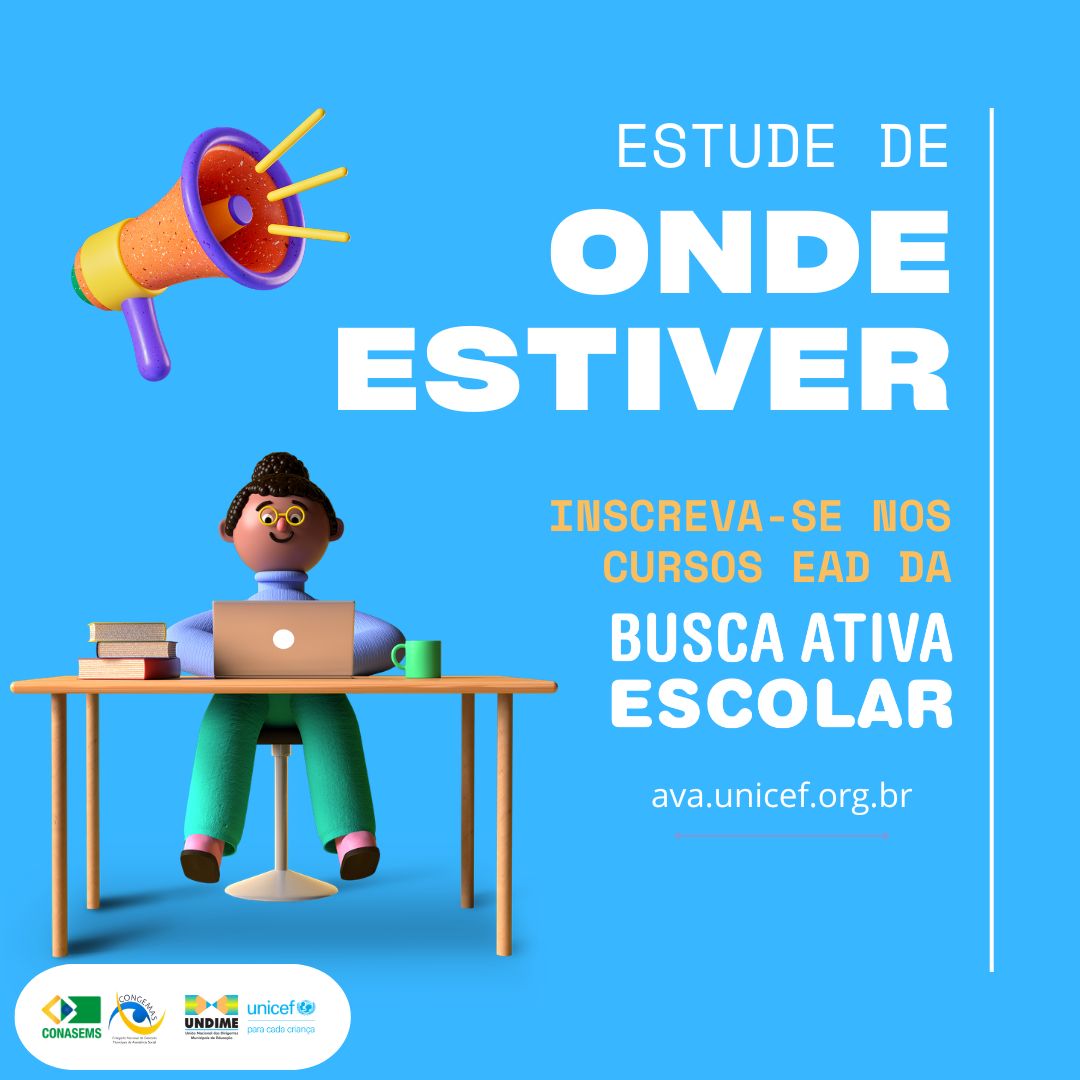 Já explorou os cursos autoinstrucionais da Busca Ativa Escolar?