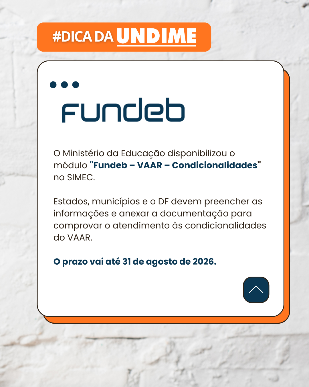 Municípios têm até 31 de agosto para enviar as informações no módulo Fundeb-VAAR-Condicionalidades no Simec