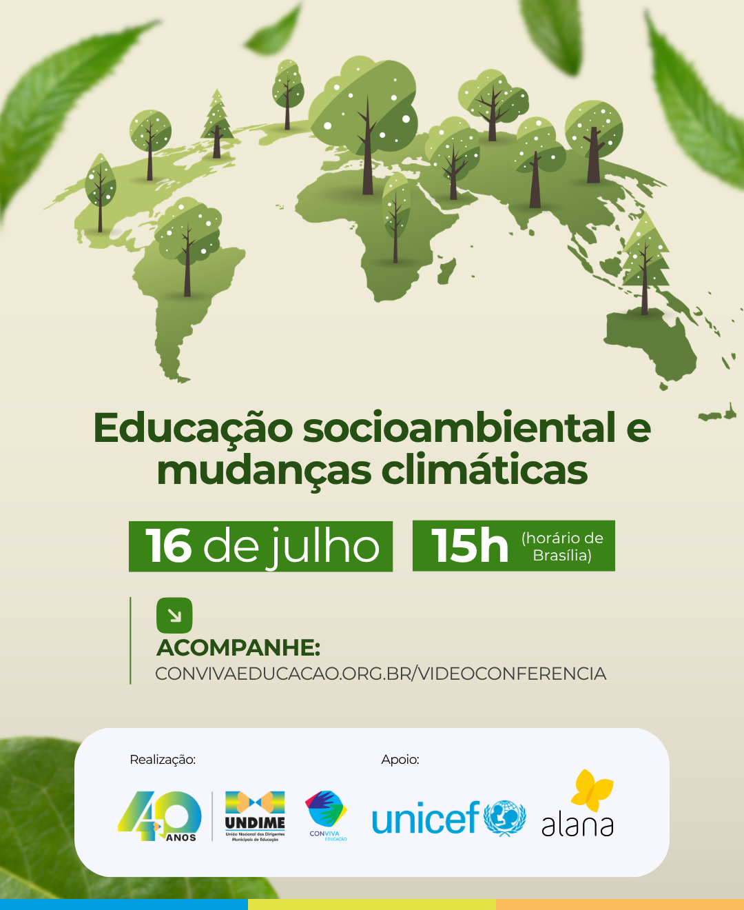 UNICEF, Undime e Instituto Alana promovem live sobre educação socioambiental e mudanças climáticas